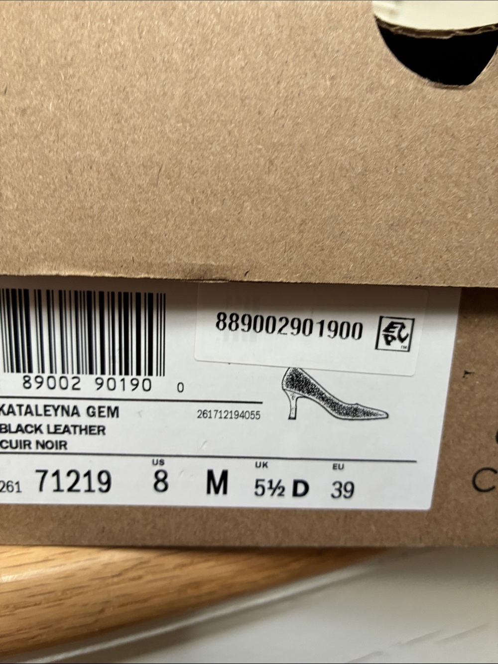 Clark’s Black pumps 8US 39EU - Picture 3 of 4